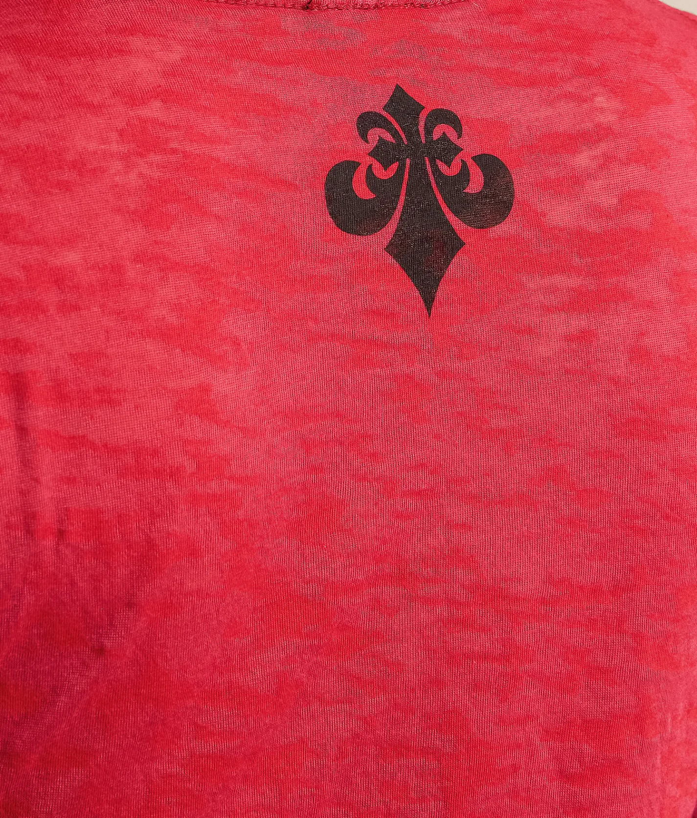 Tops | Affliction Crows Burnout T-Shirt Cherry Red Burnout