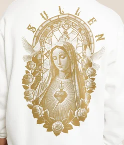Tops | Sullen Cry Mary Hooded Sweatshirt Antique White