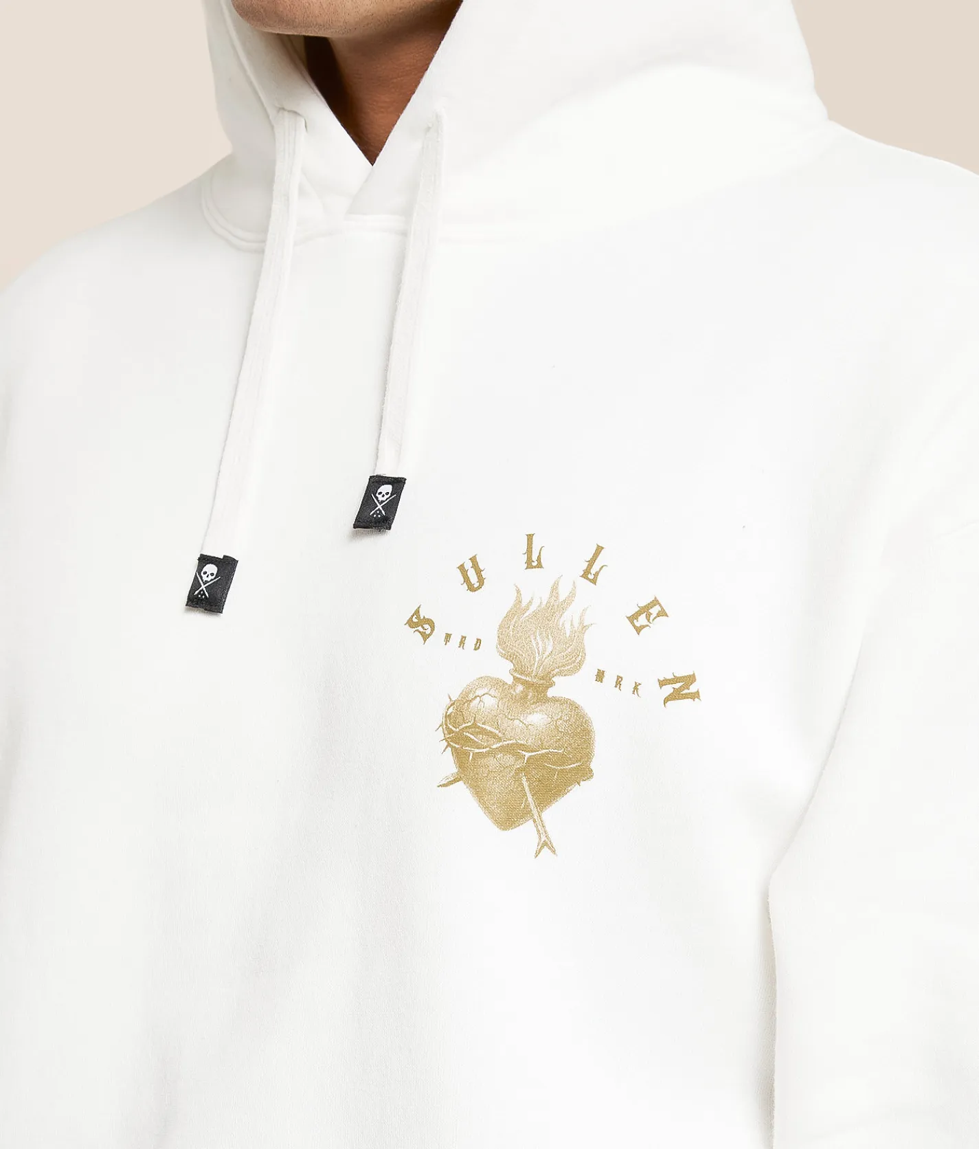 Tops | Sullen Cry Mary Hooded Sweatshirt Antique White