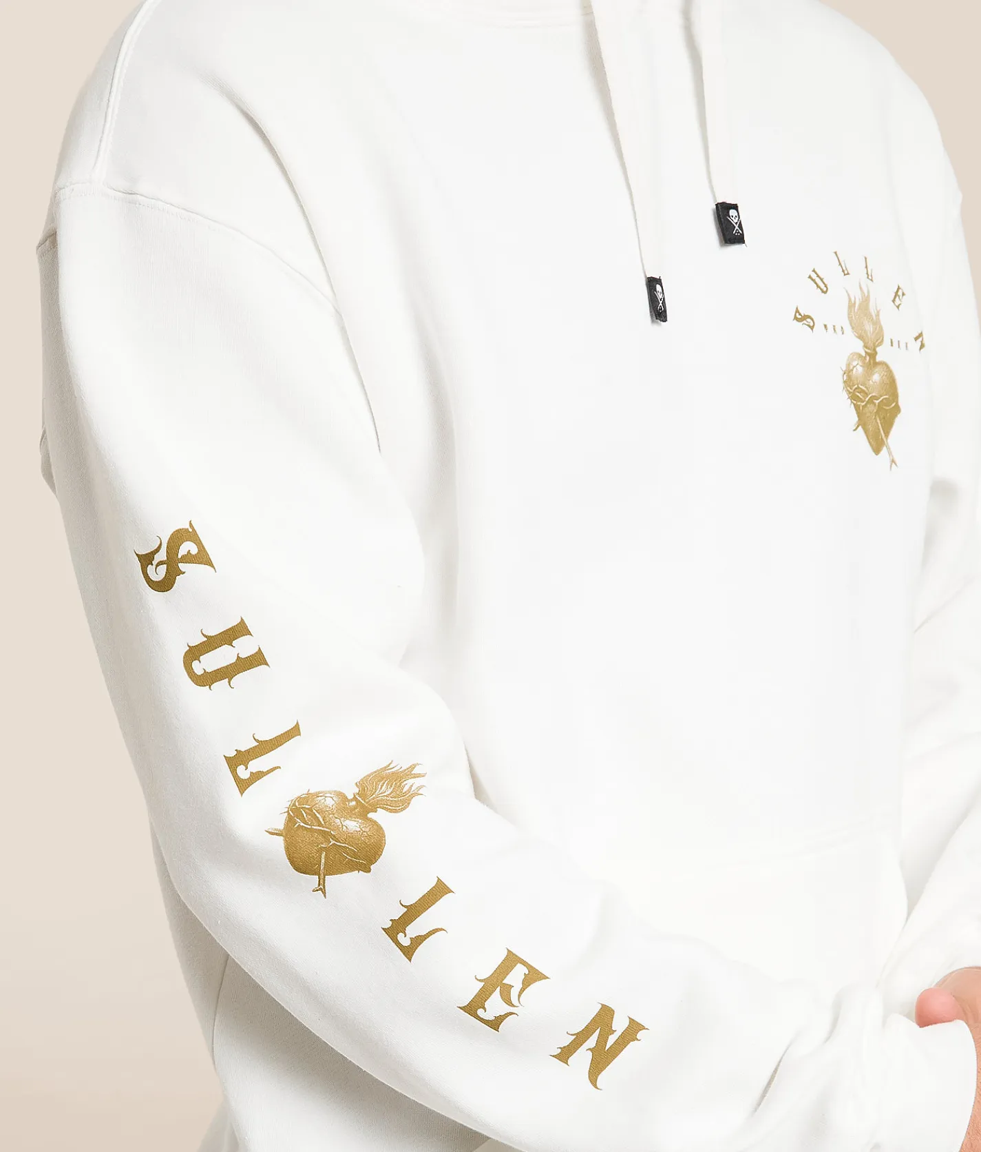 Tops | Sullen Cry Mary Hooded Sweatshirt Antique White