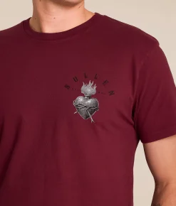 Tops|Graphic T-Shirts | Sullen Cry Mary T-Shirt Burgundy