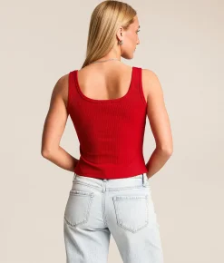 Tops | True Religion Crystal Cropped Tank Top Salsa
