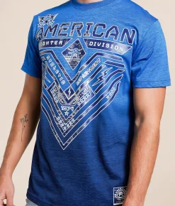 Tops|Graphic T-Shirts | American Fighter Crystal River T-Shirt Palace Blue Limoges
