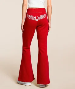 Bottoms | True Religion Crystal Wing Flare Pant Barbados Cherry