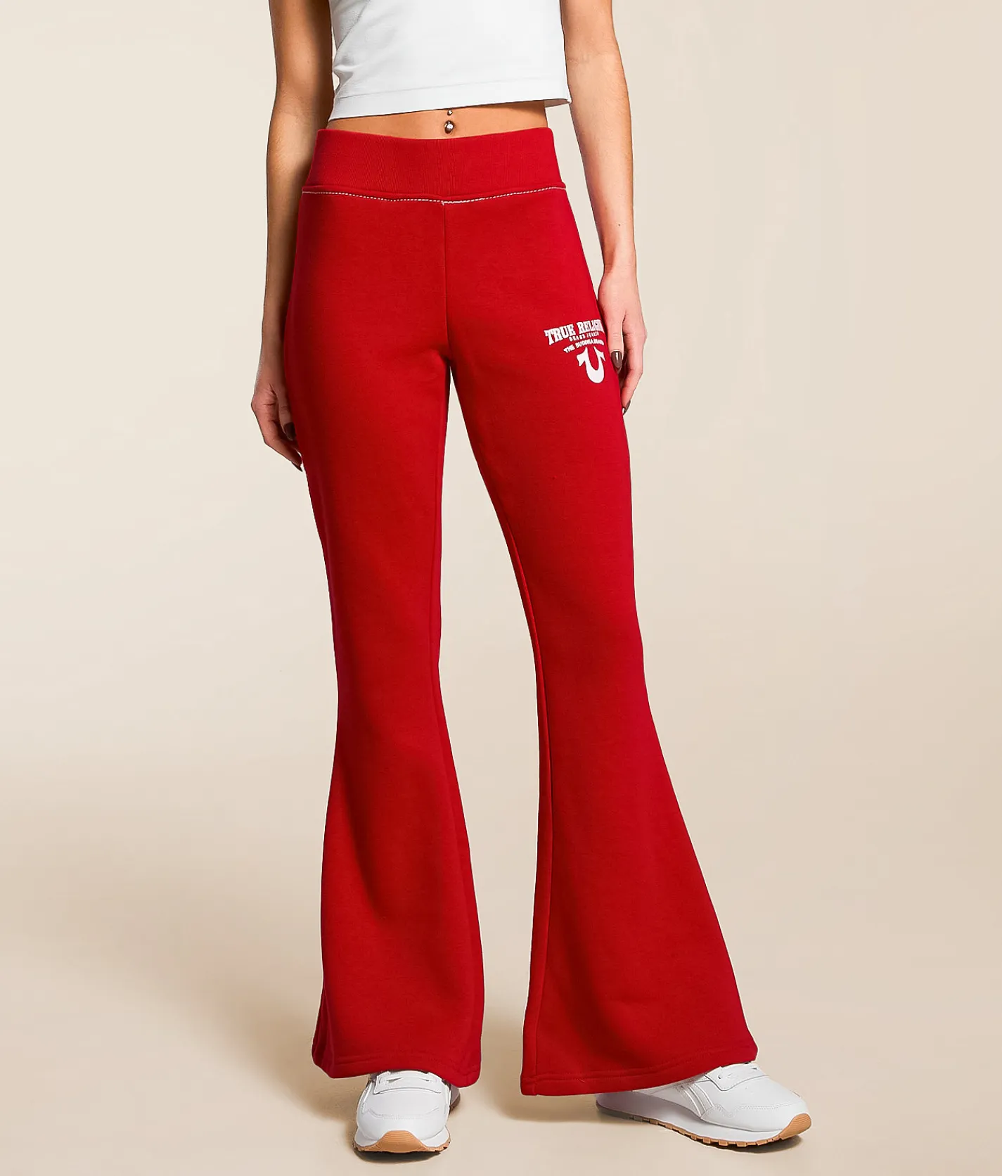 Bottoms | True Religion Crystal Wing Flare Pant Barbados Cherry