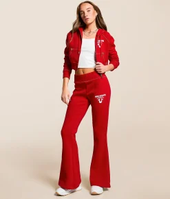 Bottoms | True Religion Crystal Wing Flare Pant Barbados Cherry