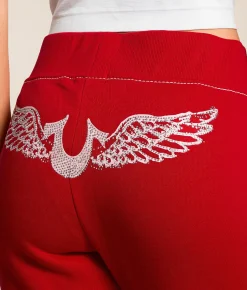 Bottoms | True Religion Crystal Wing Flare Pant Barbados Cherry