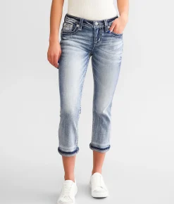 Jeans|Bottoms | Miss Me Cuffed Stretch Capri Jean M458F