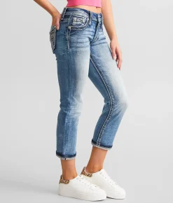Jeans|Bottoms | Miss Me Cuffed Stretch Capri Jean M383