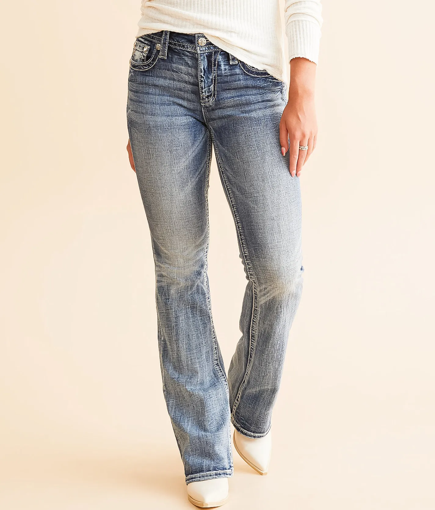 Miss Me Curvy Boot Stretch Jean M383 Best