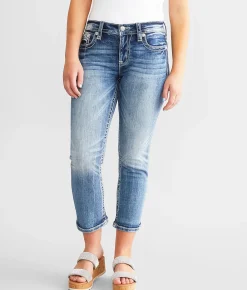 Jeans|Bottoms | Miss Me Curvy Mid-Rise Cuffed Stretch Capri Jean M758