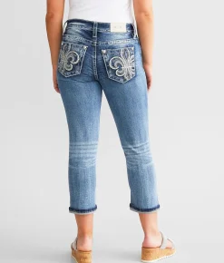 Jeans|Bottoms | Miss Me Curvy Mid-Rise Cuffed Stretch Capri Jean M758