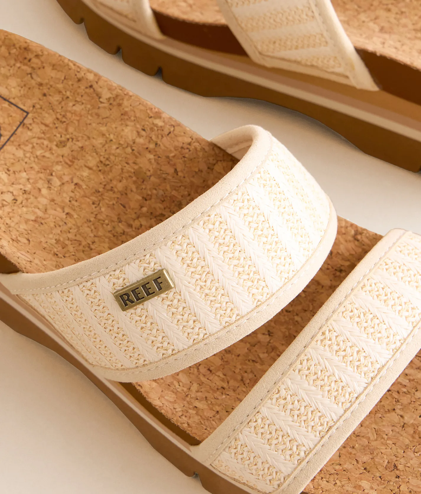 Reef Cushion Vista Higher Sandal Raffia Outlet