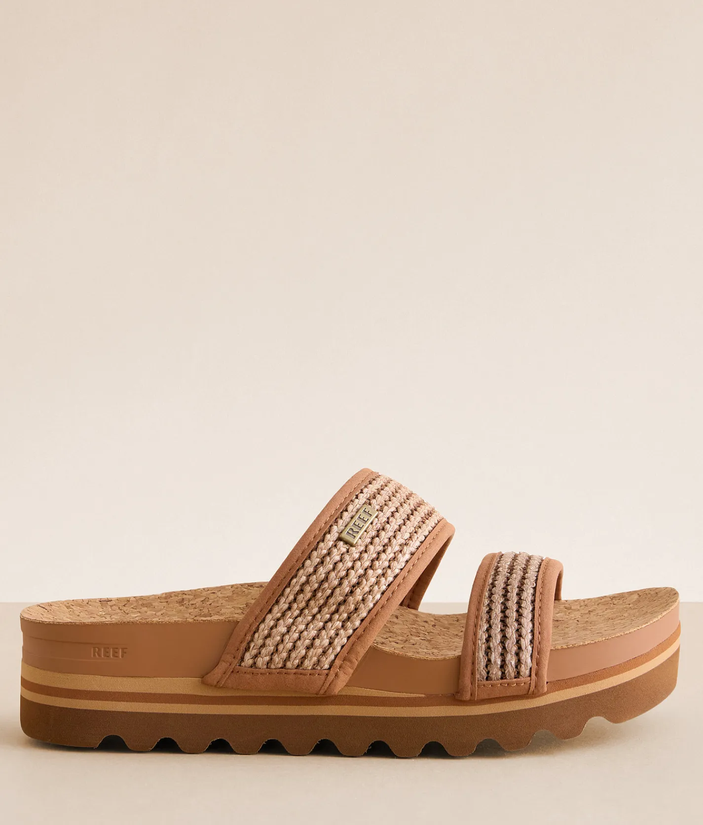 Reef Cushion Vista Hi Sandal Chocolate Raffia Online