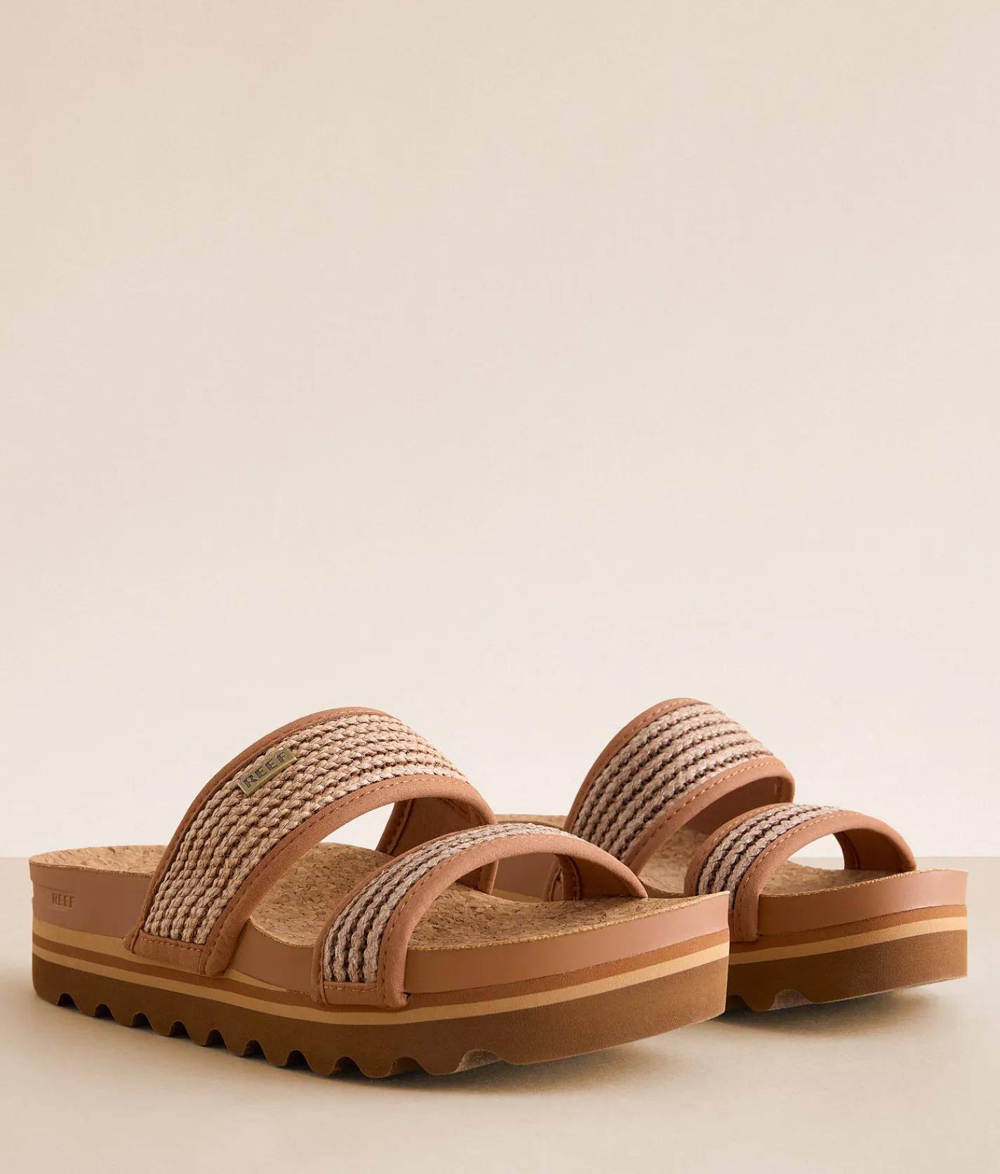Reef Cushion Vista Hi Sandal Chocolate Raffia Online