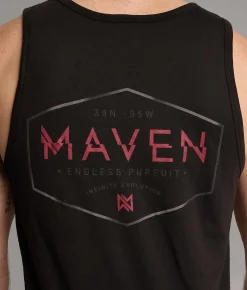 Tops | Maven Co-op Cut Badge Tank Top Black