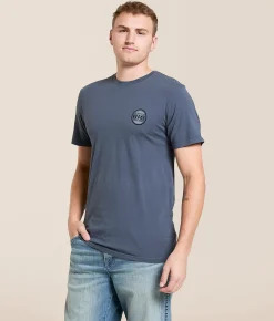 Veece Cut Through T-Shirt Blue Grey Sale