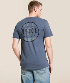 Veece Cut Through T-Shirt Blue Grey Sale