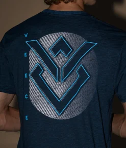Veece Cyber Punked T-Shirt Cobalt Blue Black Best