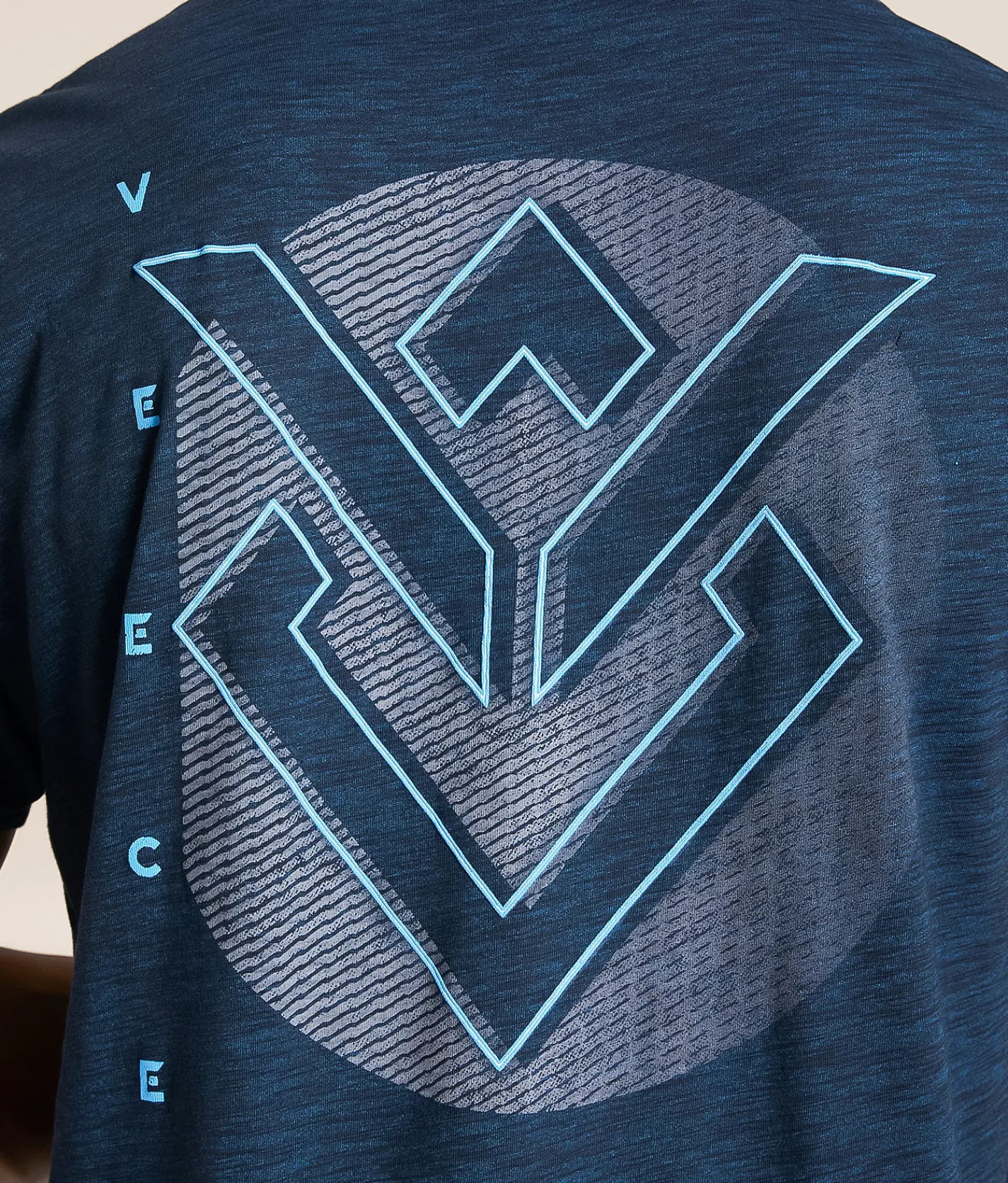 Veece Cyber Punked T-Shirt Cobalt Blue Black Best