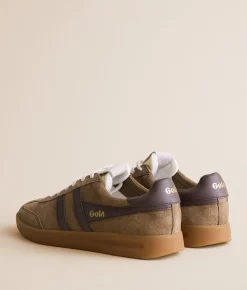 Gola® Cyclone Leather Sneaker Tobacco Dark Brown Gum Outlet