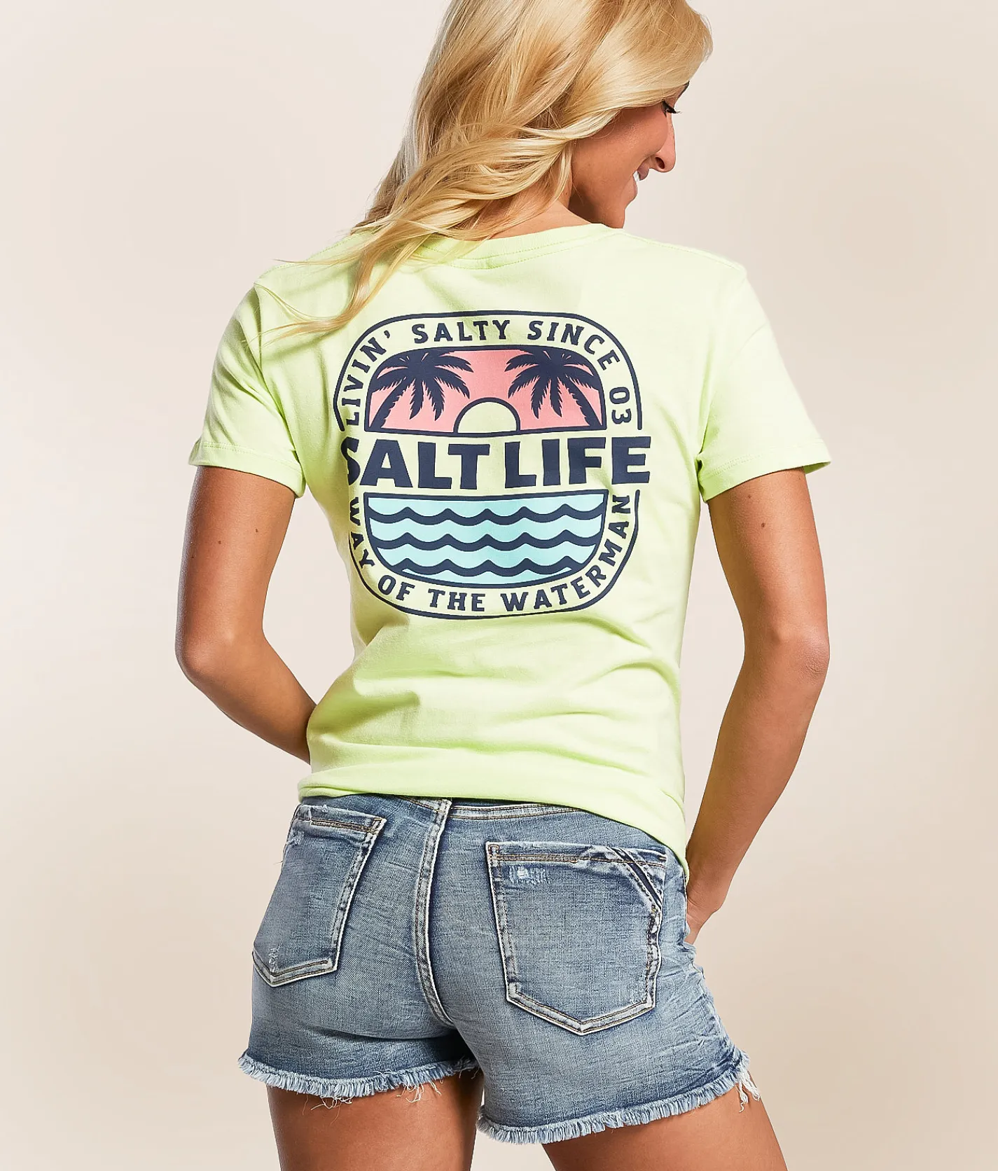 Tops | Salt Life Daily Paradise T-Shirt Lime