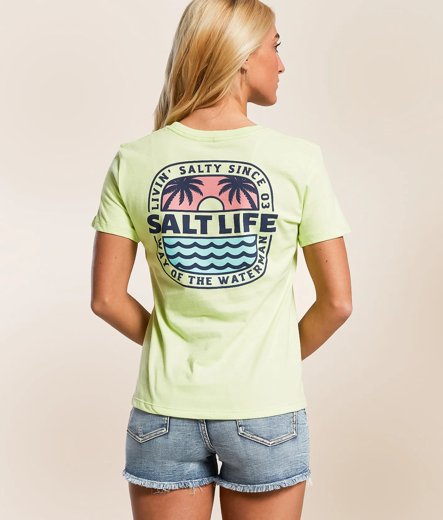 Tops | Salt Life Daily Paradise T-Shirt Lime