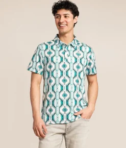 Rock & Roll Denim Dale Brisby Performance Polo Turquoise Discount