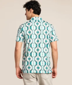 Rock & Roll Denim Dale Brisby Performance Polo Turquoise Discount