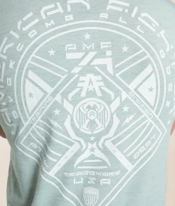Graphic T-Shirts | American Fighter Damar T-Shirt Iceberg Green Zephyr Blue