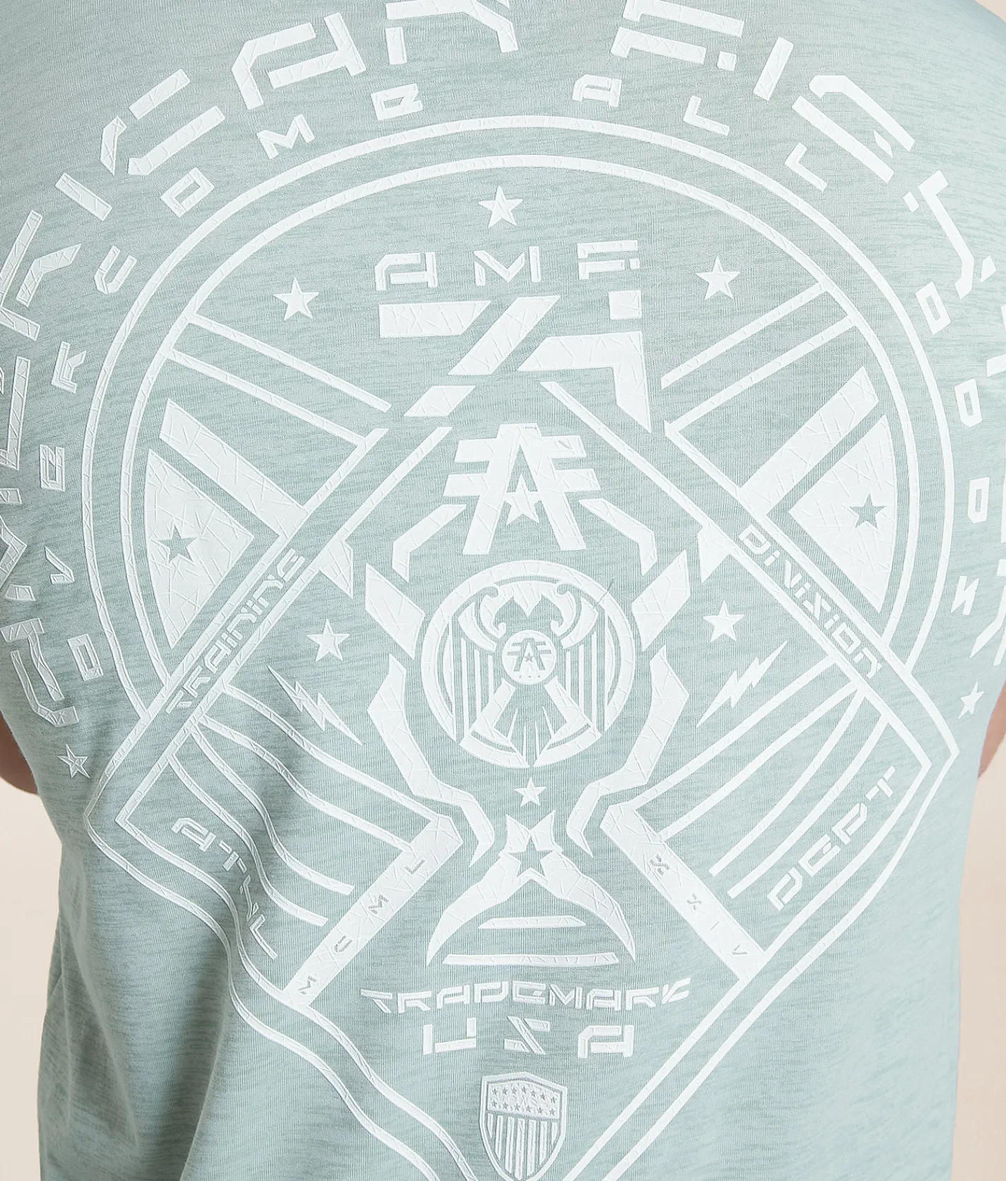 Graphic T-Shirts | American Fighter Damar T-Shirt Iceberg Green Zephyr Blue