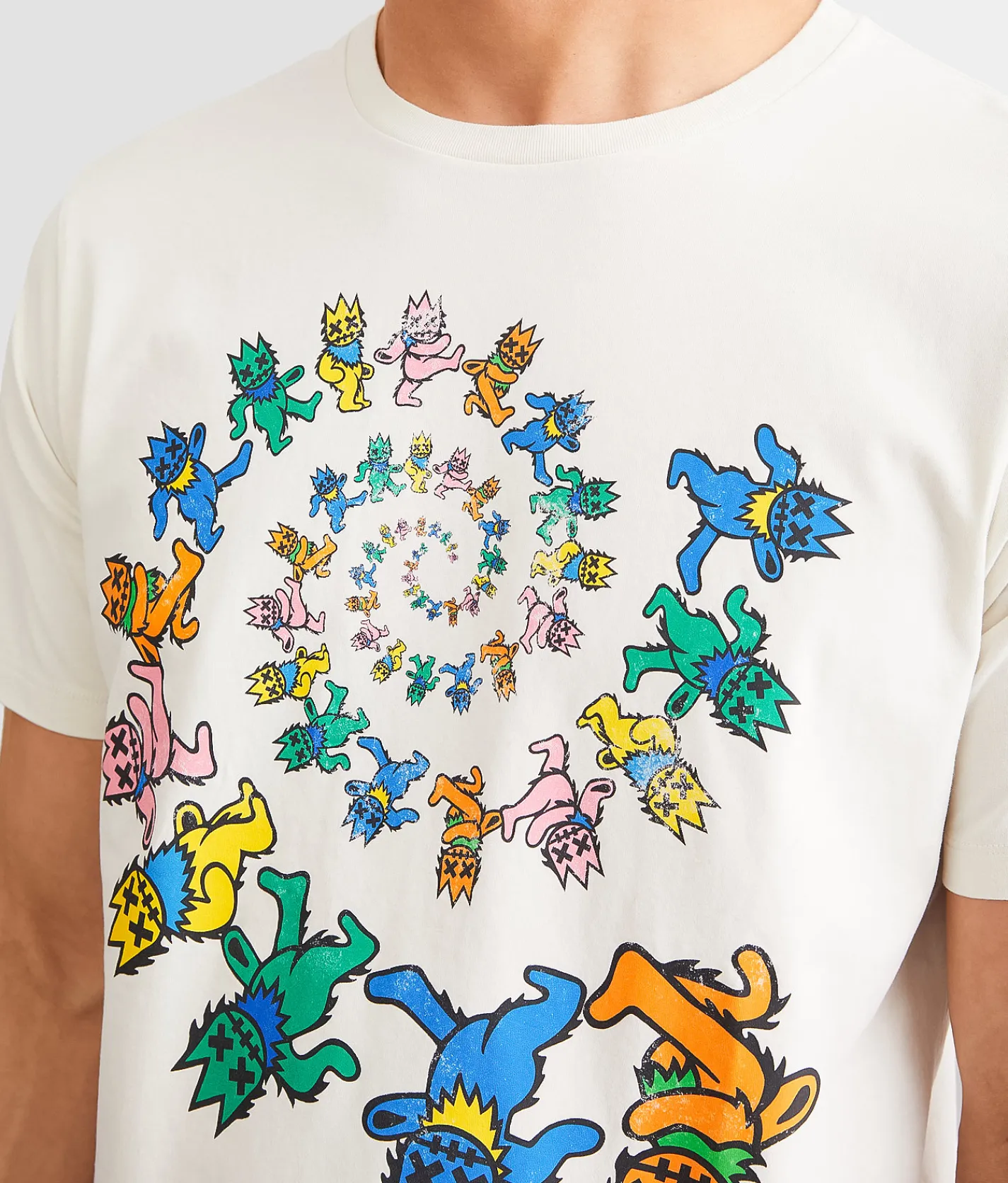 Cult of Individuality Dancing Bears T-Shirt Winter White Discount