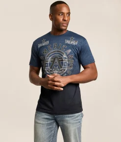 Tops|Graphic T-Shirts | American Fighter Dandrige T-Shirt Sailor Blue