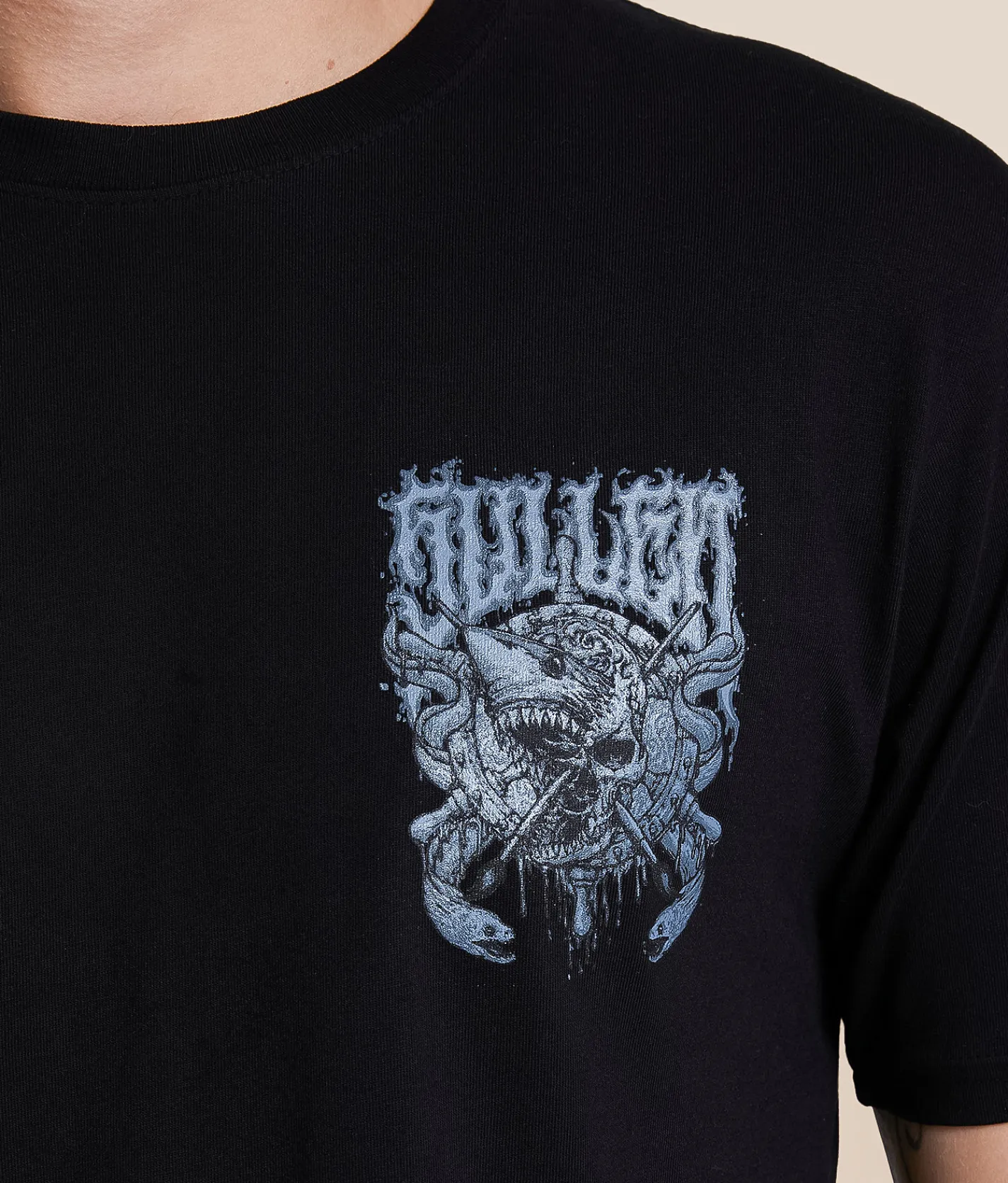 Tops|Graphic T-Shirts | Sullen Dark Depths T-Shirt Jet Black