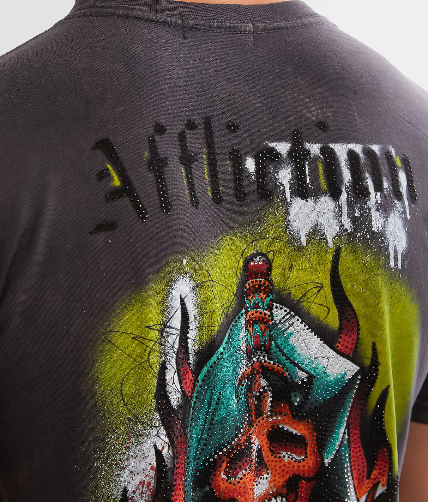 Affliction Dark Fear T-Shirt Black Lava Wash Best