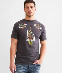 Affliction Dark Fear T-Shirt Black Lava Wash Best