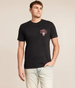 Tops|Graphic T-Shirts | Sullen Dark Heart T-Shirt Jet Black Lava