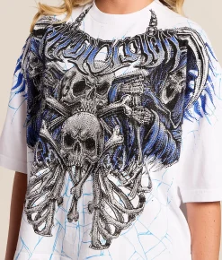 Tops | Affliction Darkness Falls Oversized T-Shirt White Reactive