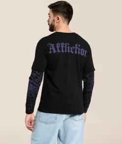 Affliction Darkness Falls T-Shirt Black Outlet