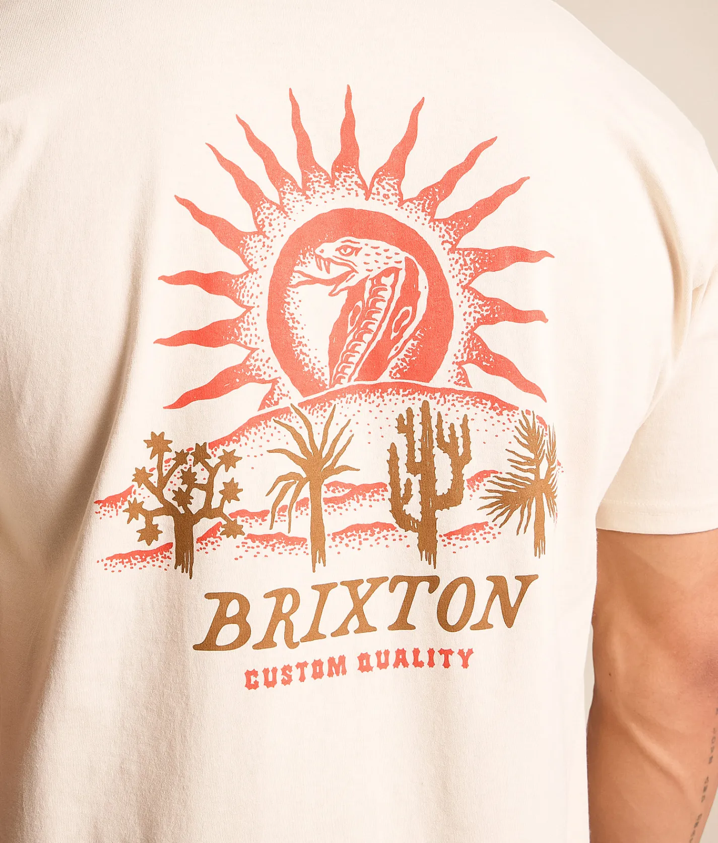 Tops|Graphic T-Shirts | Brixton Dark Paradise T-Shirt Cream