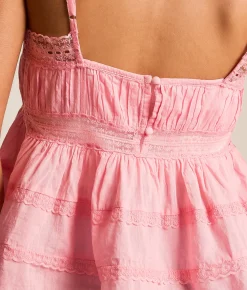 Free People Darling Dreams Cami Tank Top Blushing Coral Sale