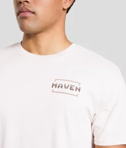 Tops|Graphic T-Shirts | Maven Co-op Data Fade T-Shirt White Sand