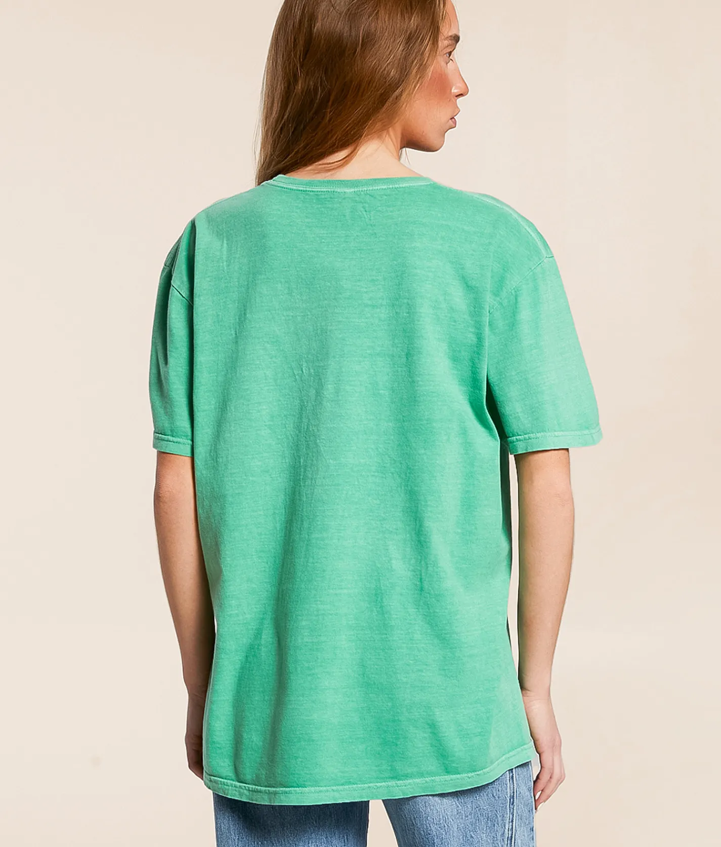 PHILCOS Davie Bowie Space Oddity Oversized Band T-Shirt Green Discount