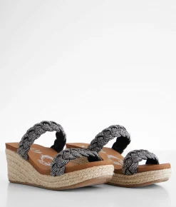 Shoes | Very G Davina Bedazzled Wedge Sandal Black