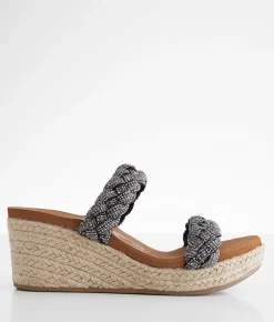 Shoes | Very G Davina Bedazzled Wedge Sandal Black