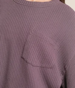 Tops | Free People Dawson Oversized Thermal Dark Purple