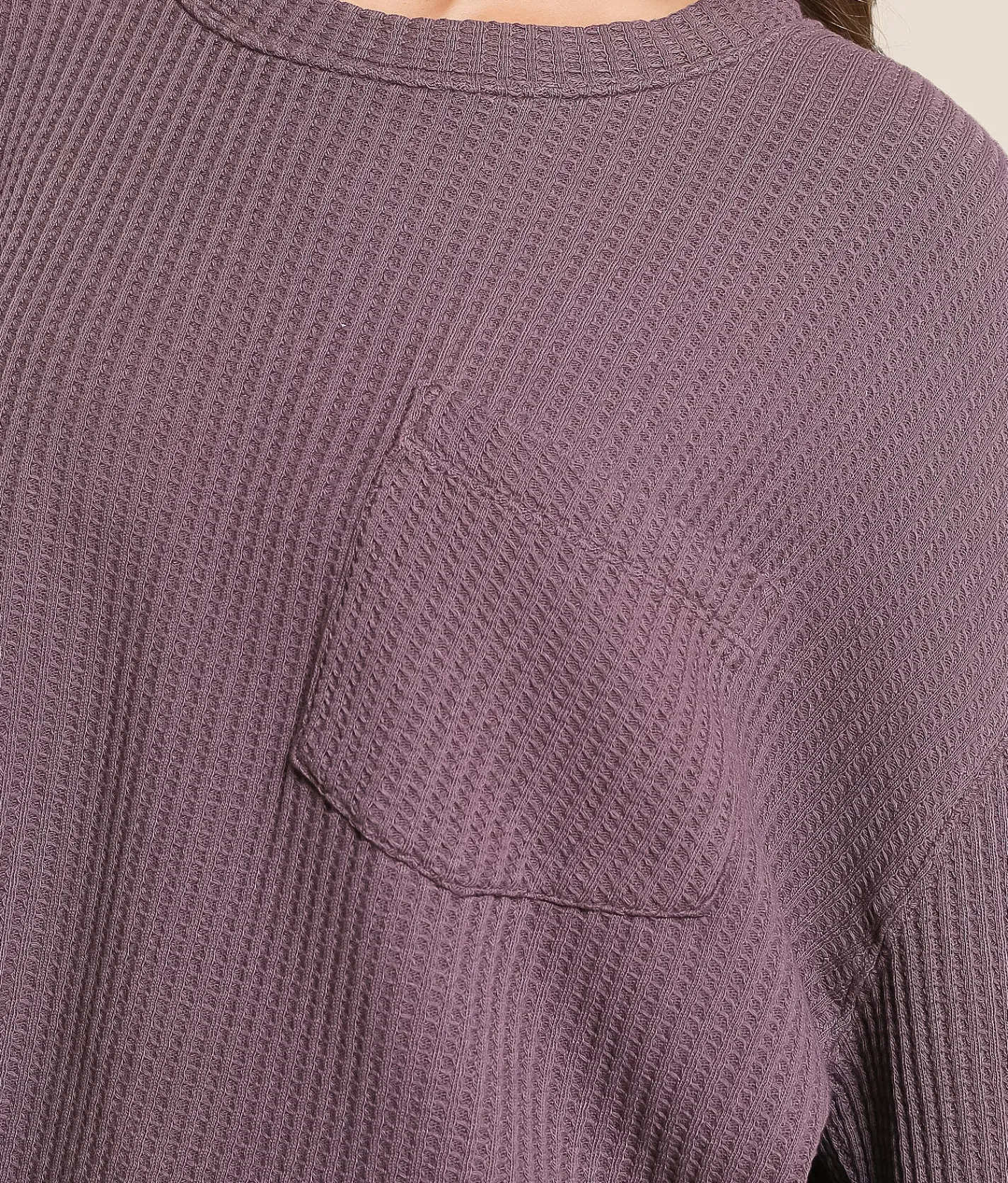 Tops | Free People Dawson Oversized Thermal Dark Purple