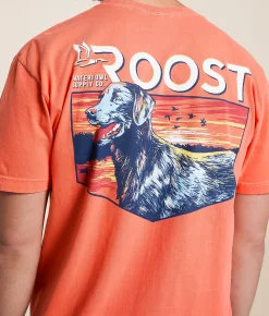 Roost Waterfowl Daybreak T-Shirt Bright Salmon Hot