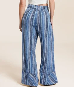 Bottoms | Free People Days End Pant Indigo Combo