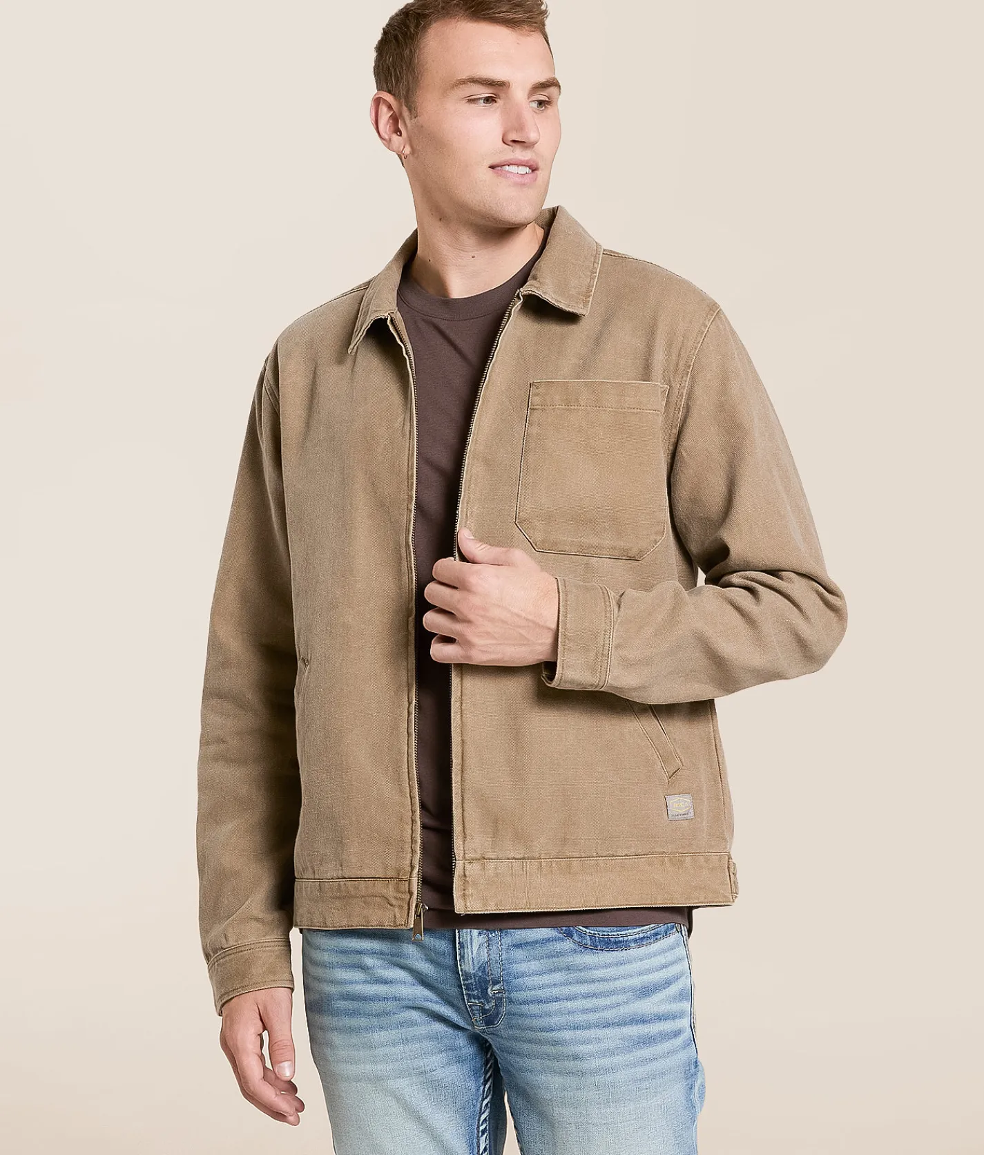 Tops|Coats & Jackets | RVCA Dayshift Denim Jacket Coyote